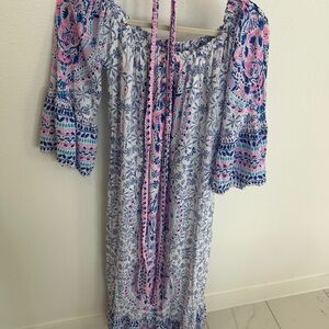 Lilly Pulitzer Abigale Off-the-Shoulder Midi Dress Size S